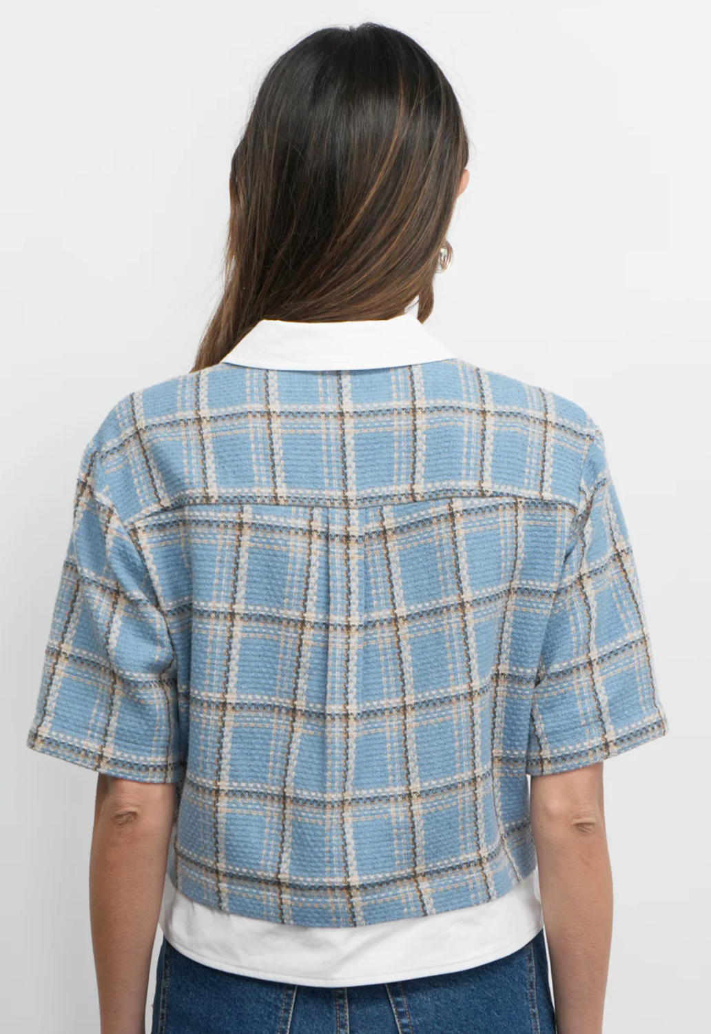 Wynn Boxy Plaid Shirt With Contrast Details