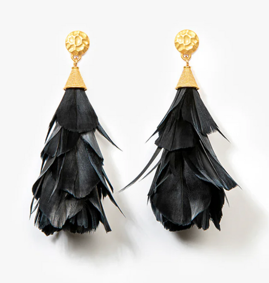 Parades Statement Earrings-Solid Gold