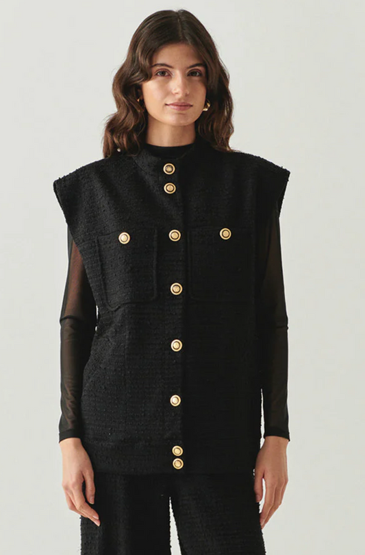 Goldie Sleeveless High Neck Vest