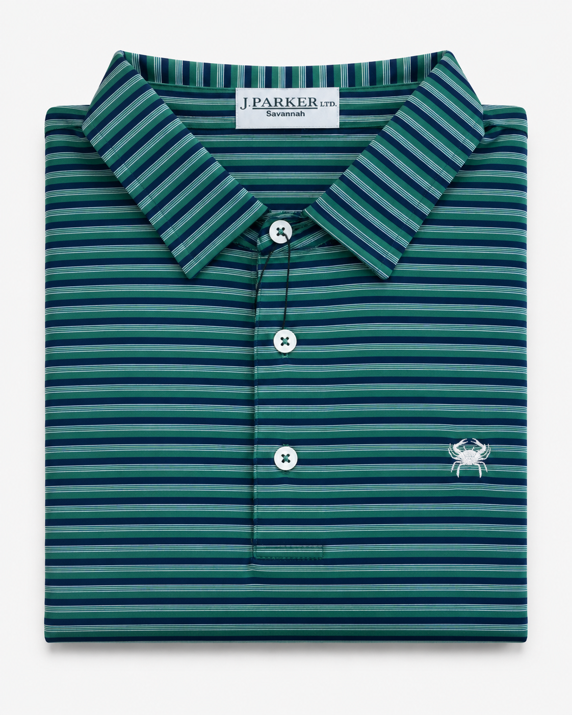 The Spirulina Stripe Performance Polo