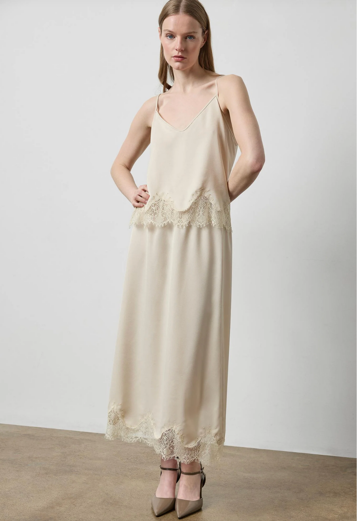 Lilla P Crepe Satin Skirt