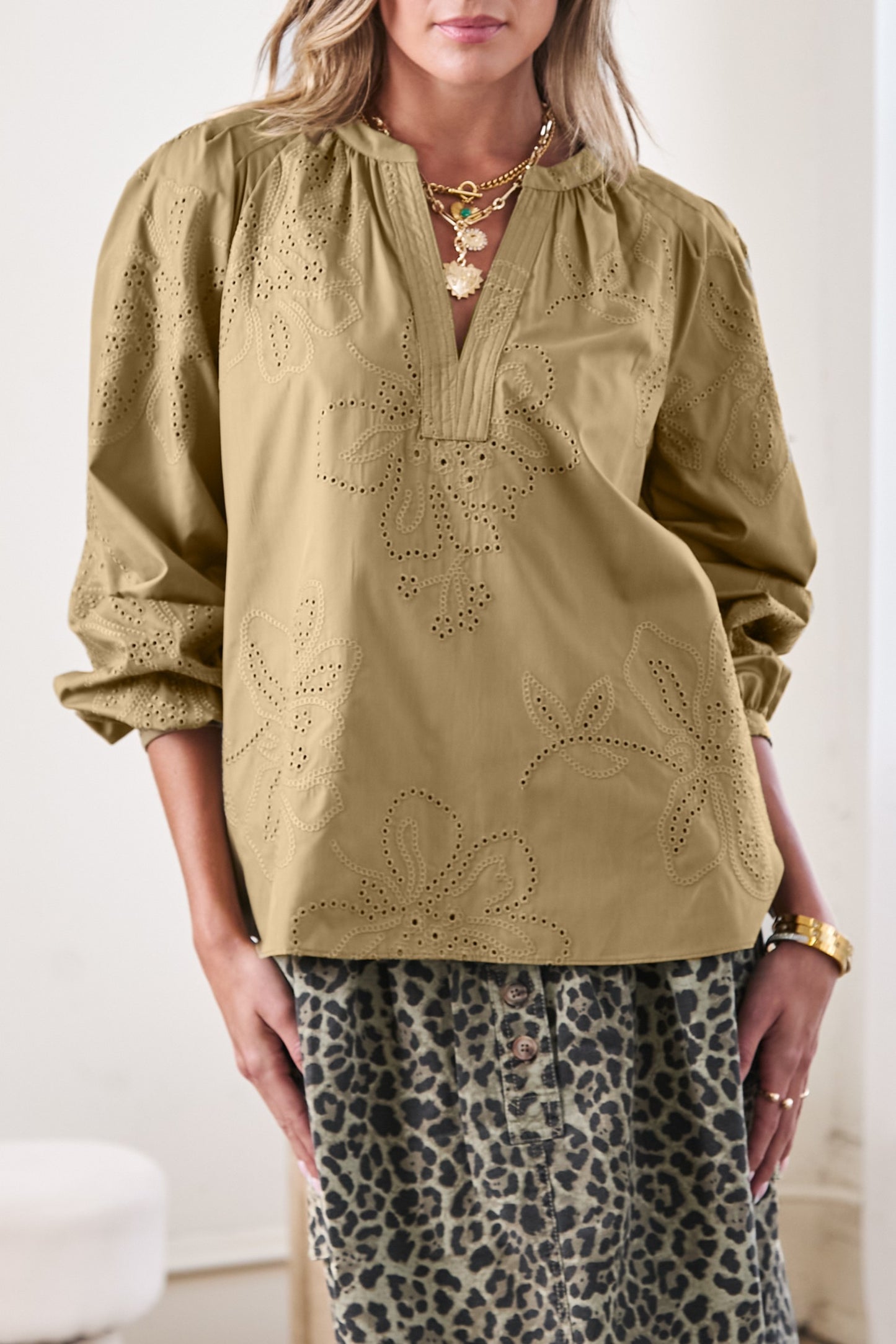 Split Neck Blouse