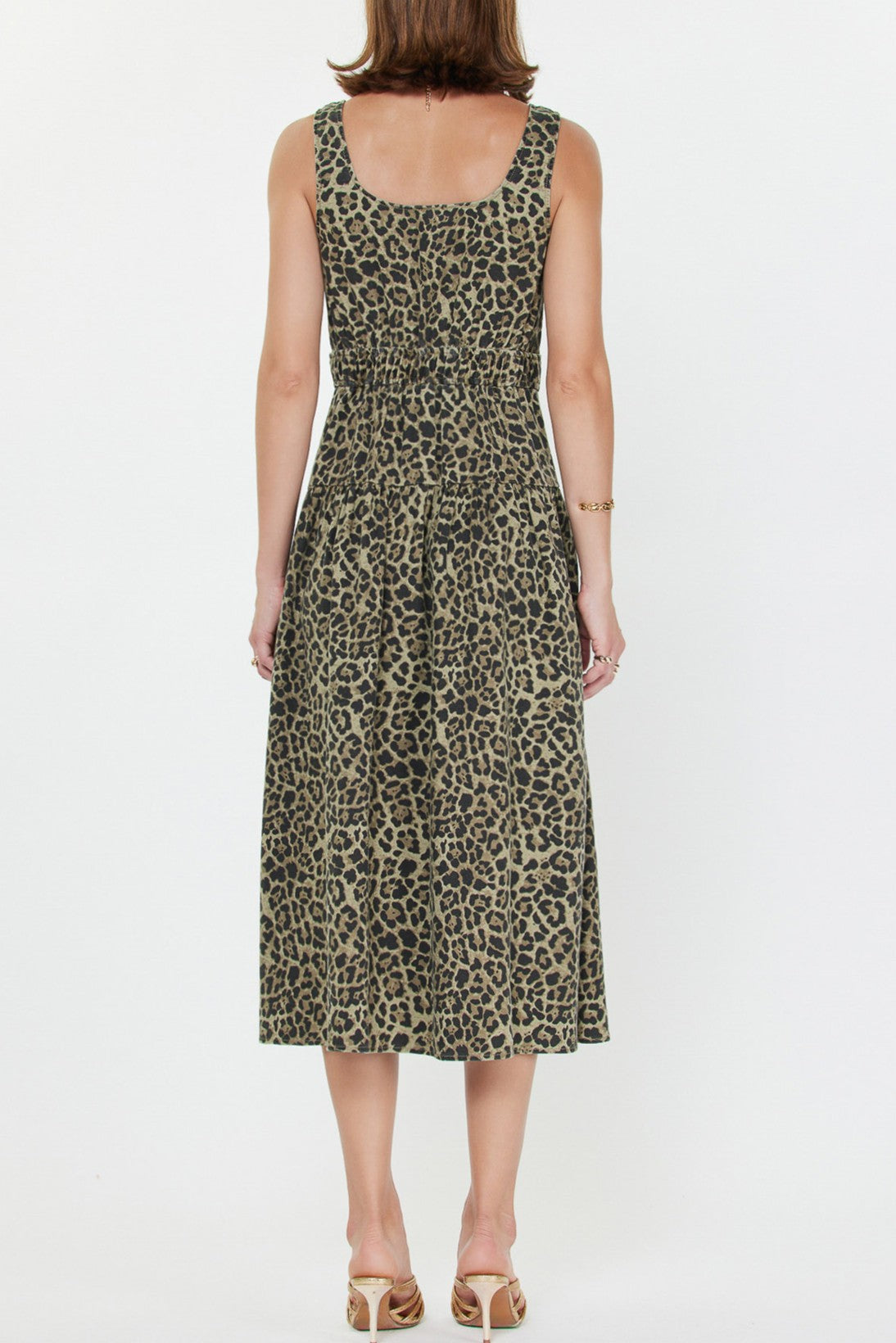 Button Front Midi Dress