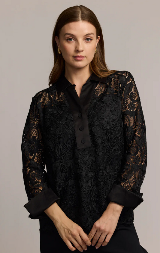 Aileen 3/4 Sleeve Lace Shirt