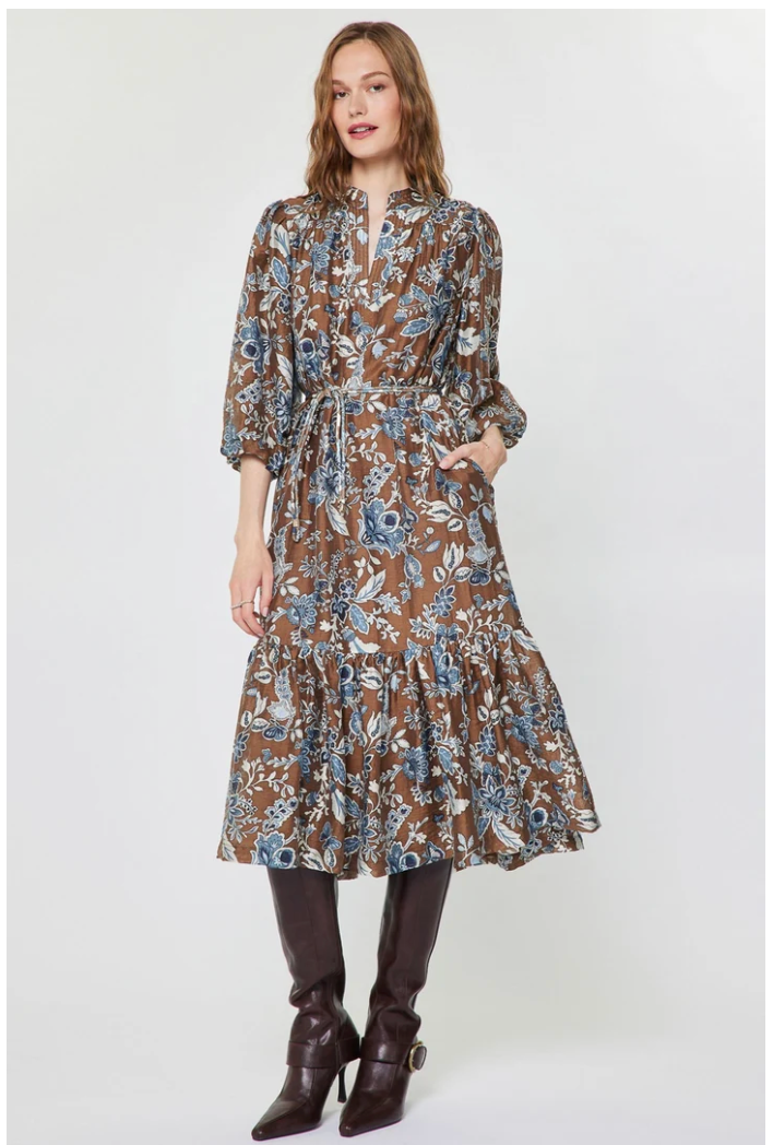 Current Air Stand Collar Midi Dress