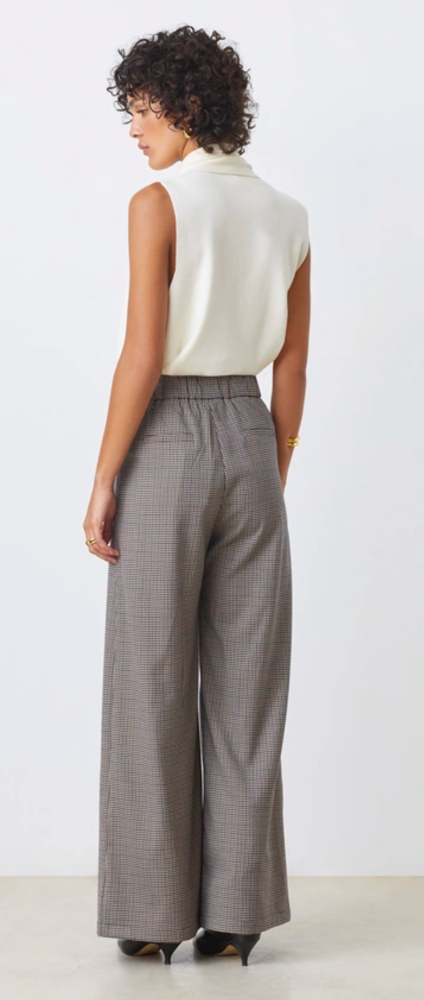 John Flared Checked Trousers