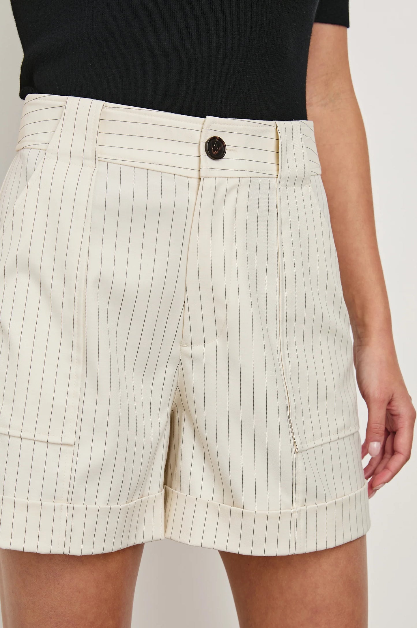Rails Maryam Birch Pinstriped Shorts