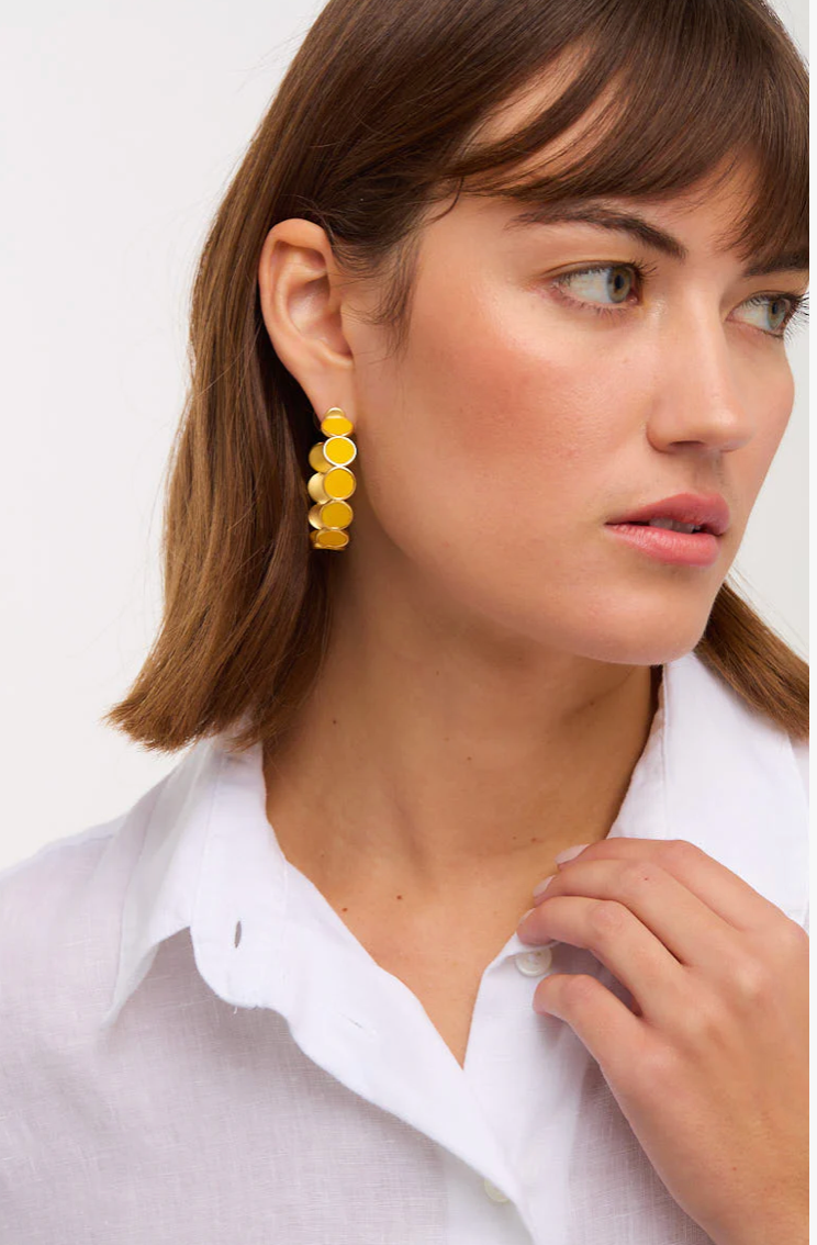 Behring Point Hoop Earring