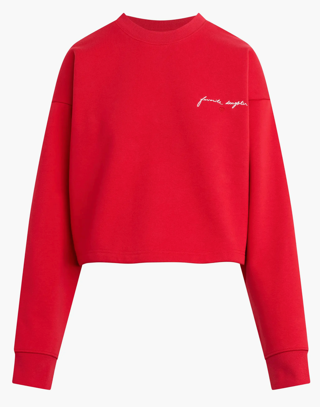 The Cropped Signature Sweatshirt in Red