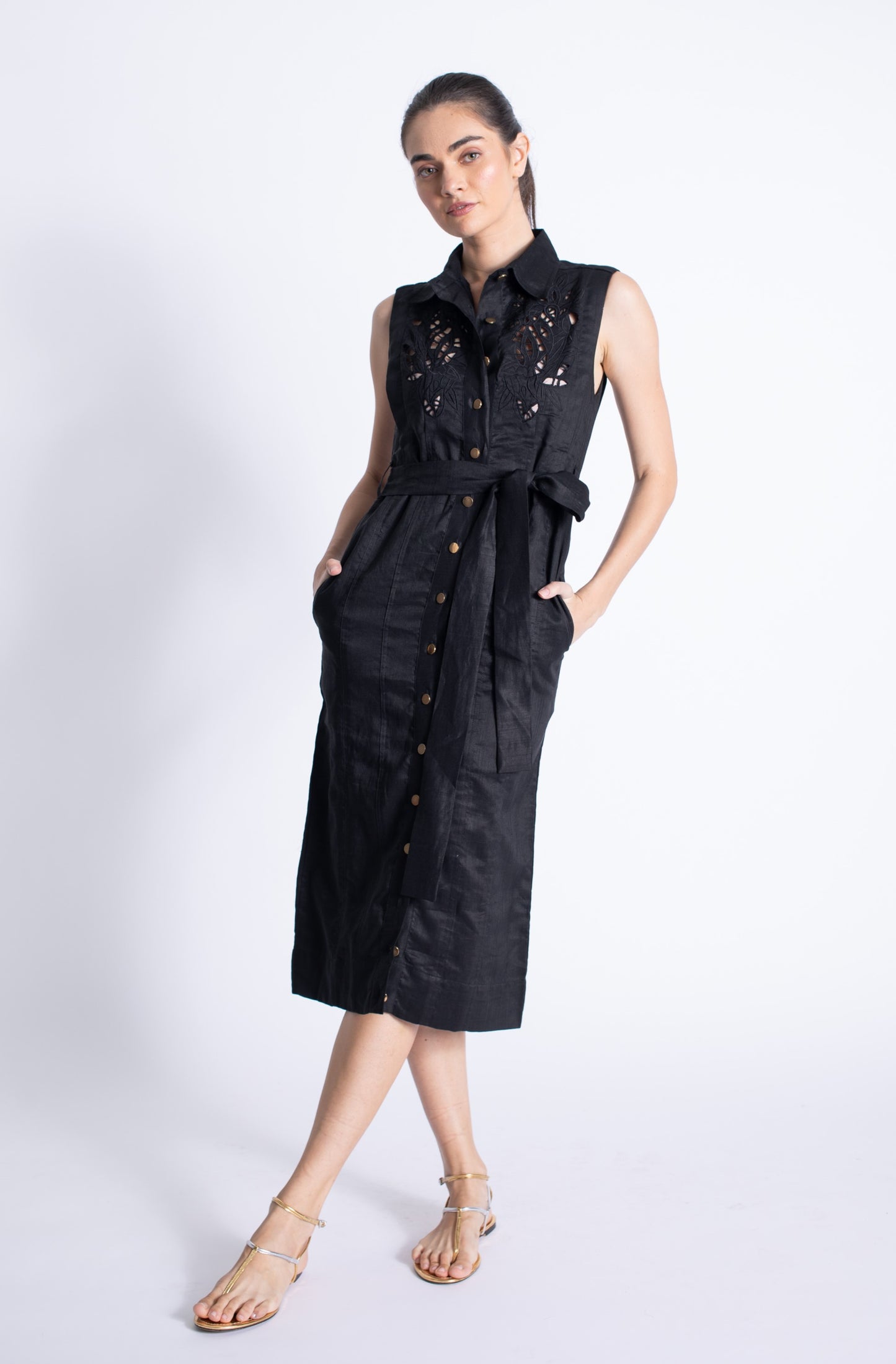 Daniela Embroidered Midi Dress