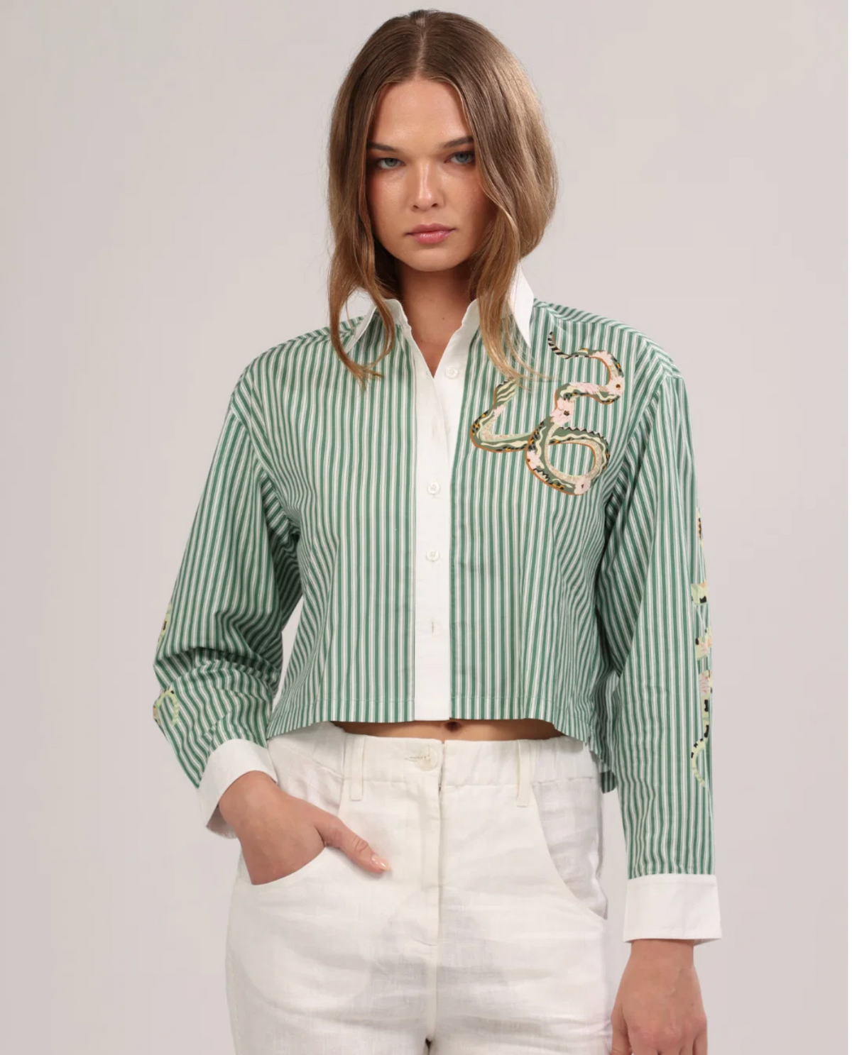 Las Sureñas Poplin Snake Shirt