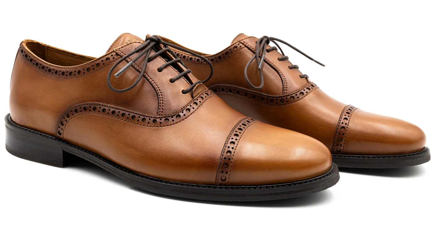 Cambridge Calf Leather Cap Toe