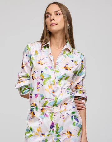 Margot Long Sleeve Garden Sateen Shirt