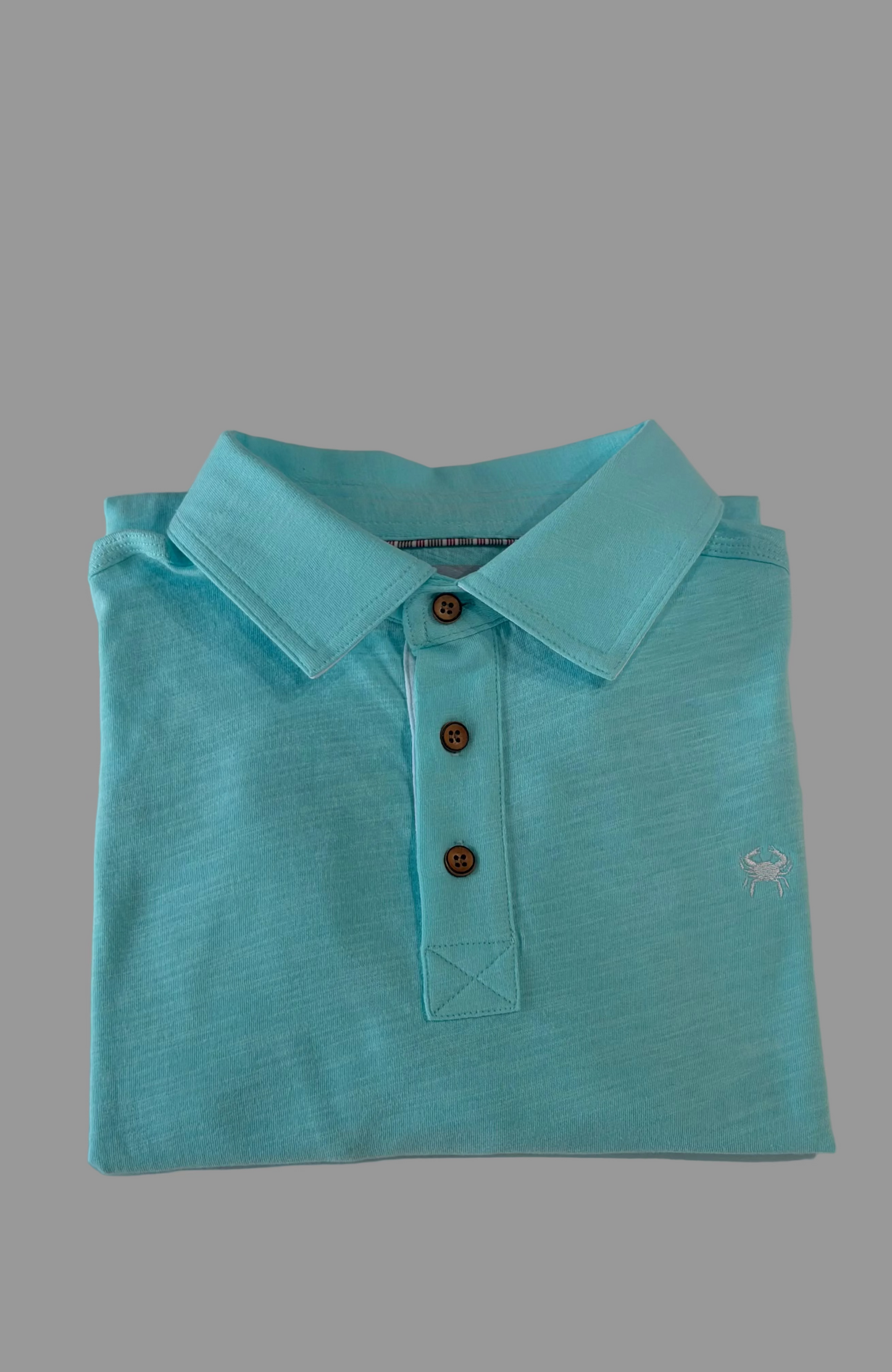 Mint and White Cotton Polo
