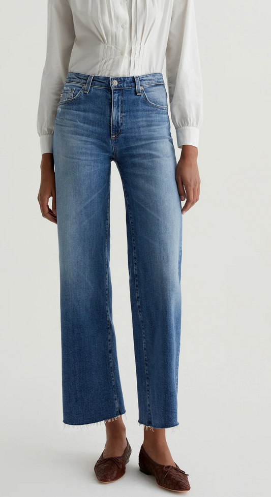 Saige Wide Leg Crop-Mid Rise Fit Jean