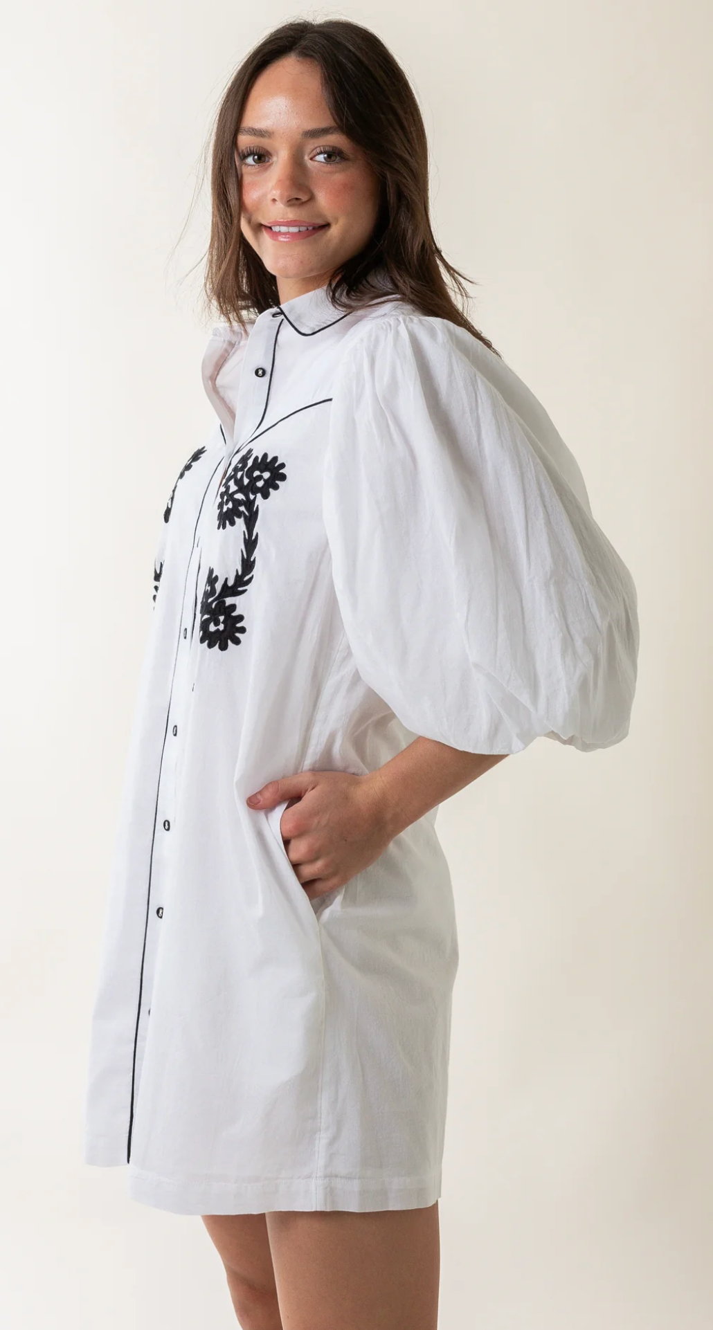 Cassia Balloon Sleeves Dress