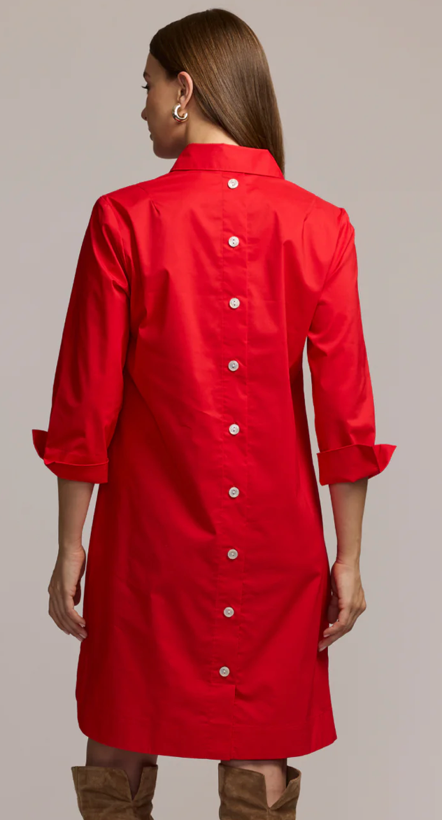 Aileen 3/4 Sleeve Button Back Dress