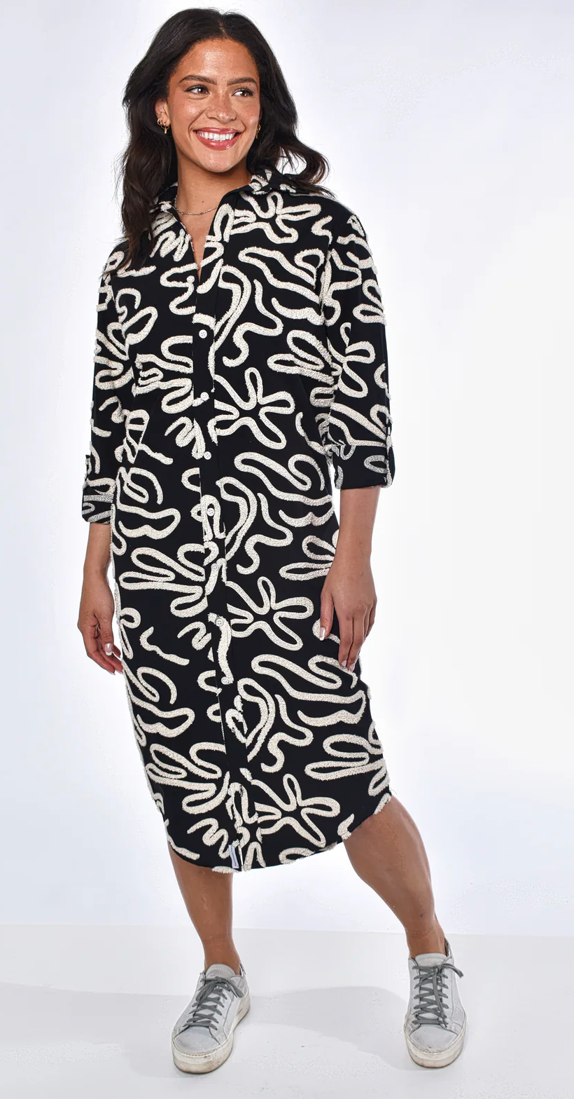 Squiggles Midi Dress
