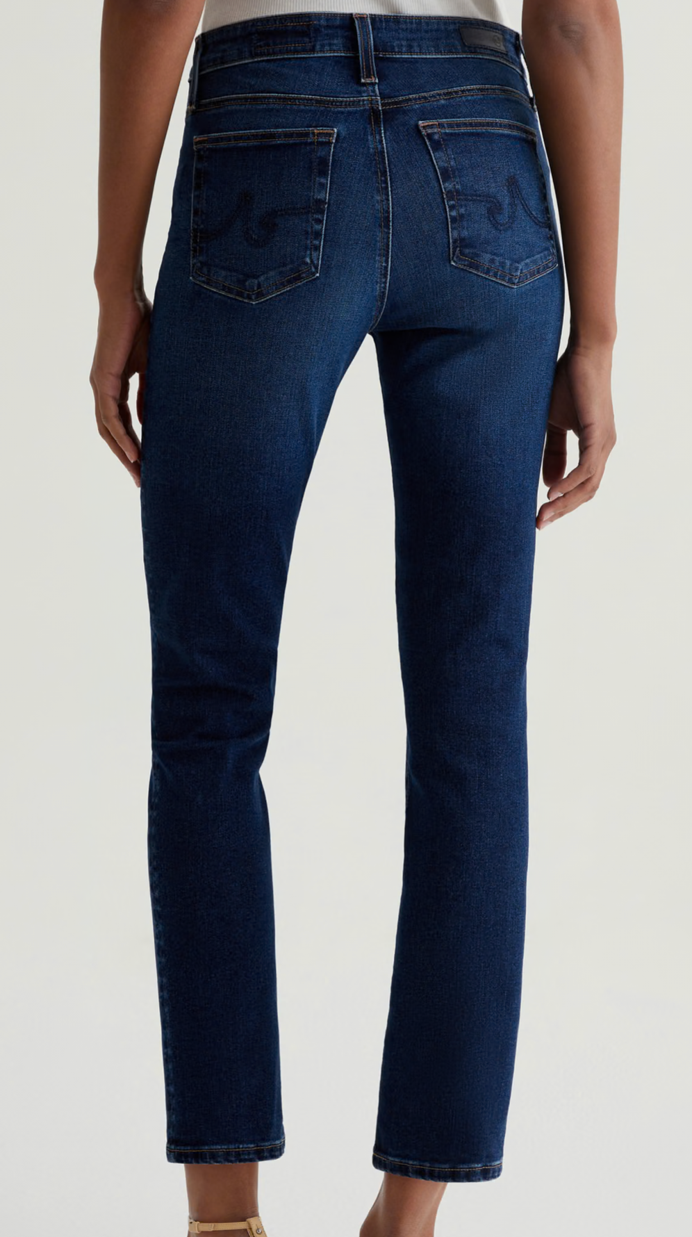 Mari Crop-Mid-Rise Slim Straight