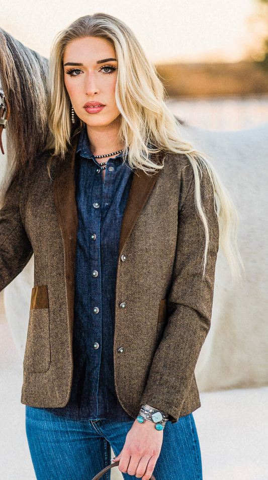 Katmai Herringbone Wool Blazer