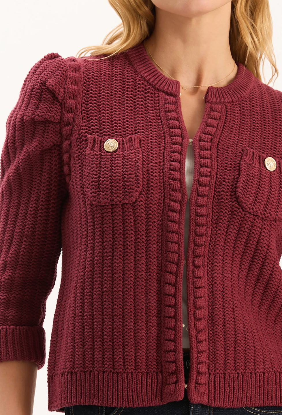 Liza Cotton Blend Knit Jacket