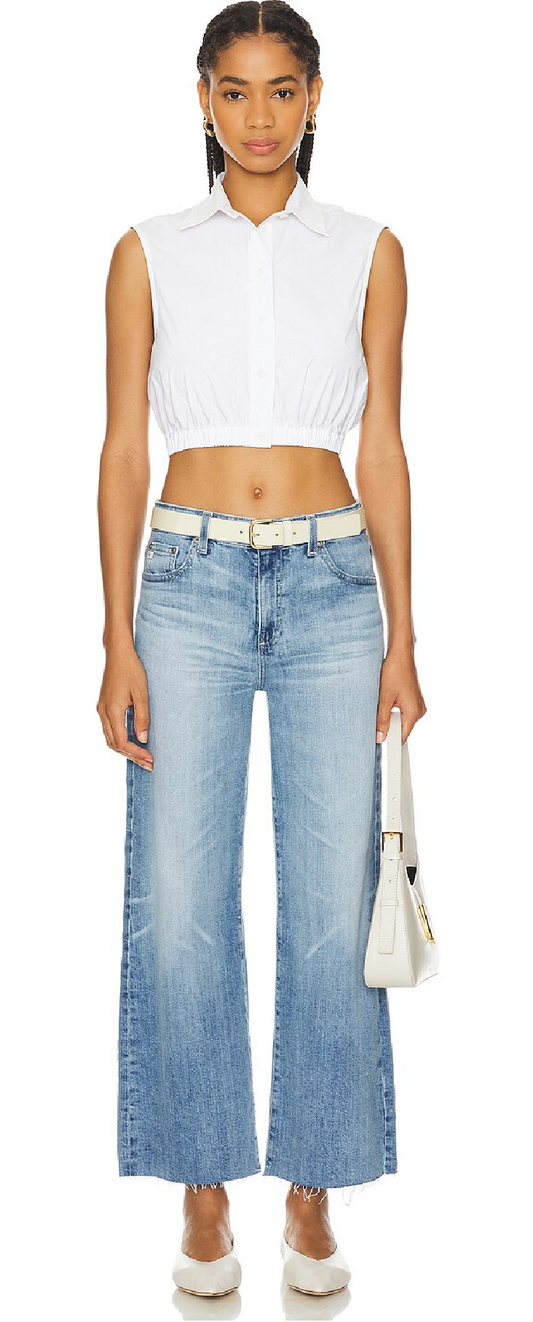 Saige Wide Leg Crop-High Rise Fit Jean