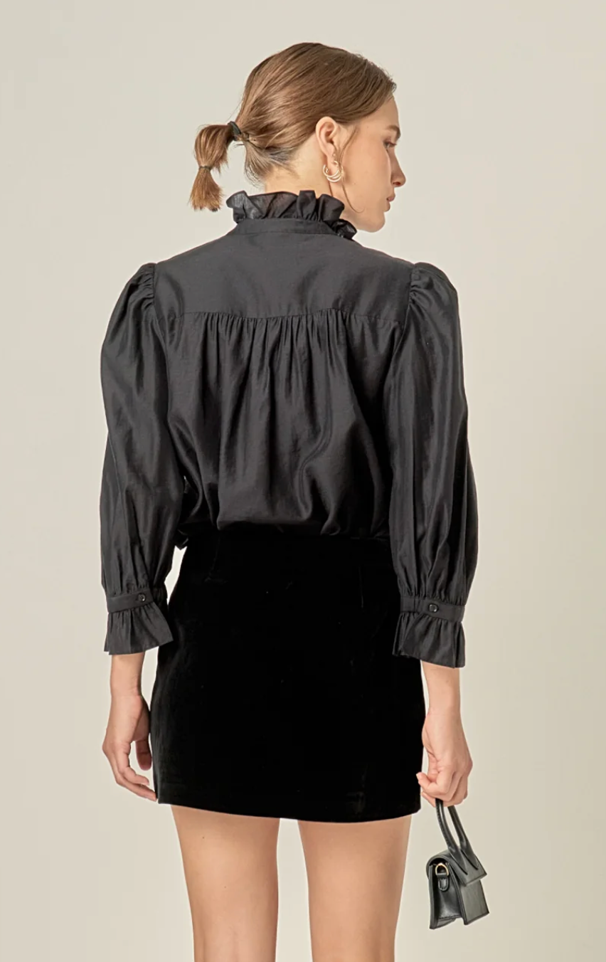 Ruffled Collar Blouse