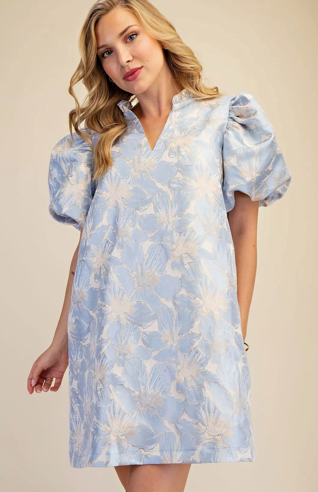 parker mini dress The Princess Charlotte Puff Sleeve Mini Dress
