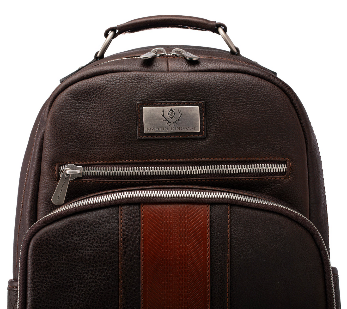 Rudyard Saddle Leather Globe Trotter Backpack in Chocolate