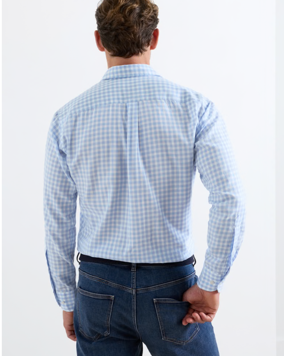 Breeze Cotton Lyocell Sport Shirt in Bluebird