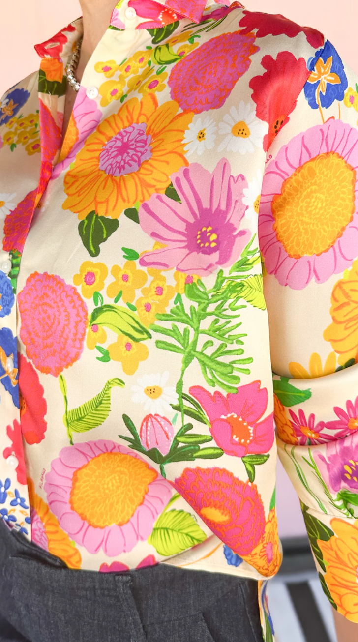 Mariela Flor Seda Shirt