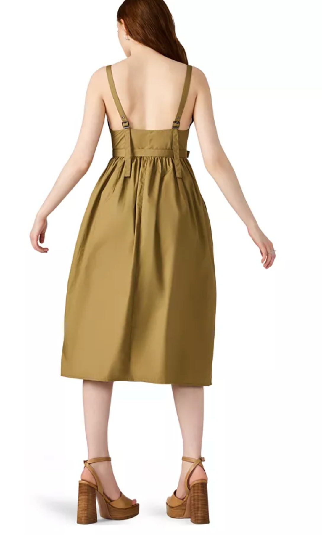 Juno Belted V-Neck Midi Dress