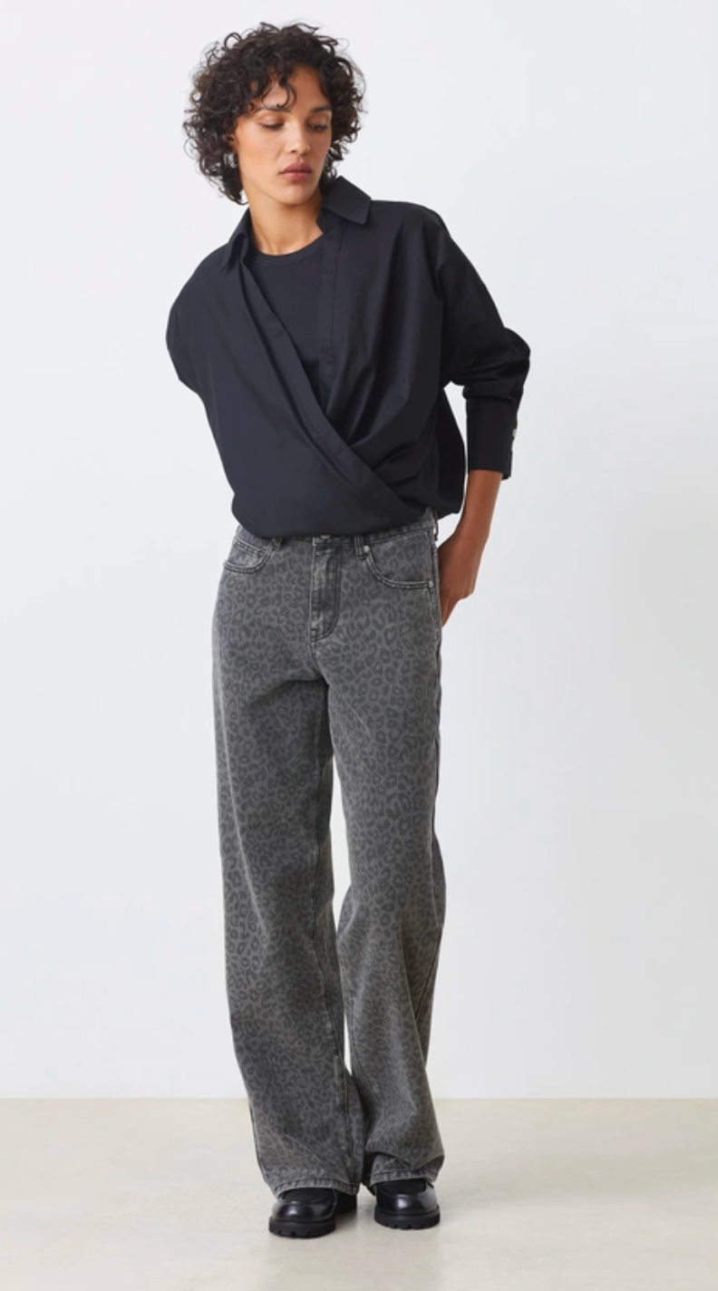 Lenzo-Organic Cotton Wrap Blouse