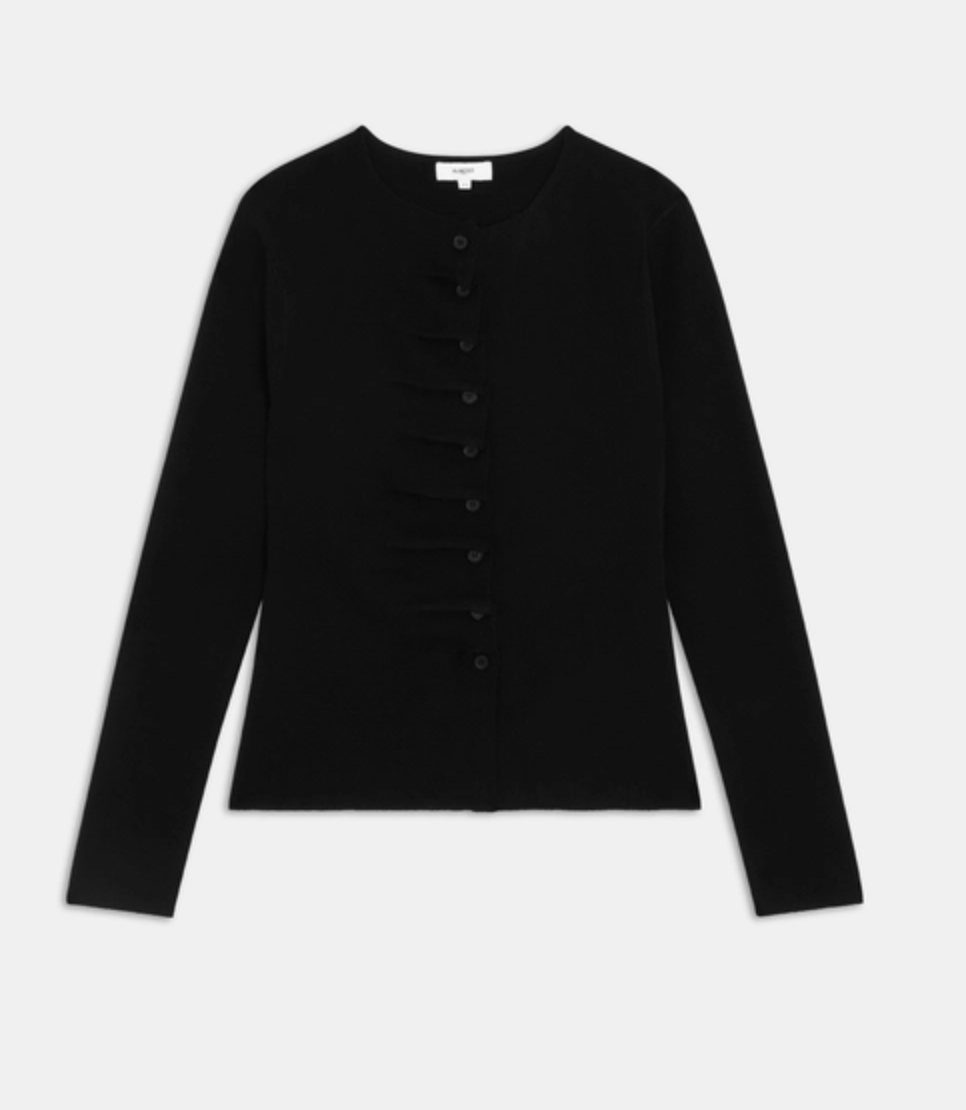 Gamira-Button Down Pleated Cardigan