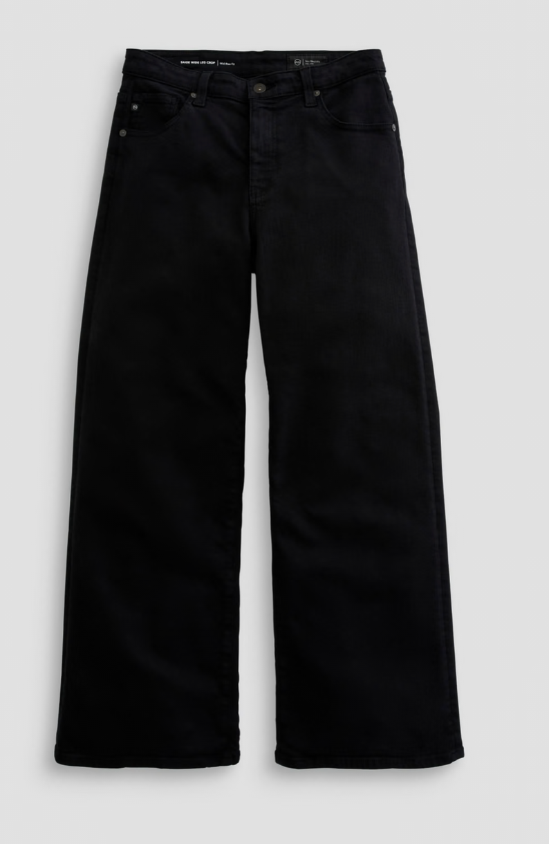Saige Wide Leg Crop-Mid Rise Fit