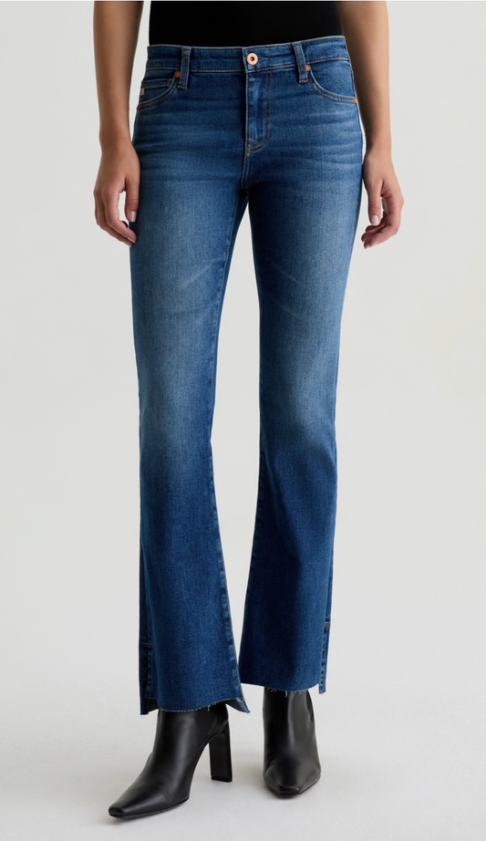 Angel With Split Hem- Low Rise Boot Cut Denim