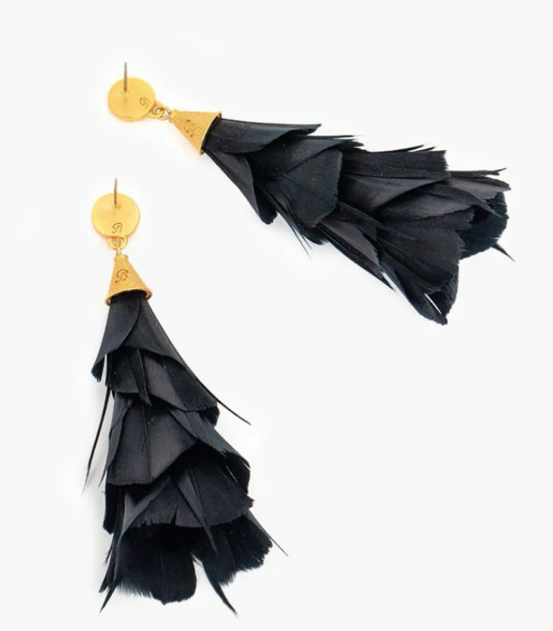 Parades Statement Earrings-Solid Gold