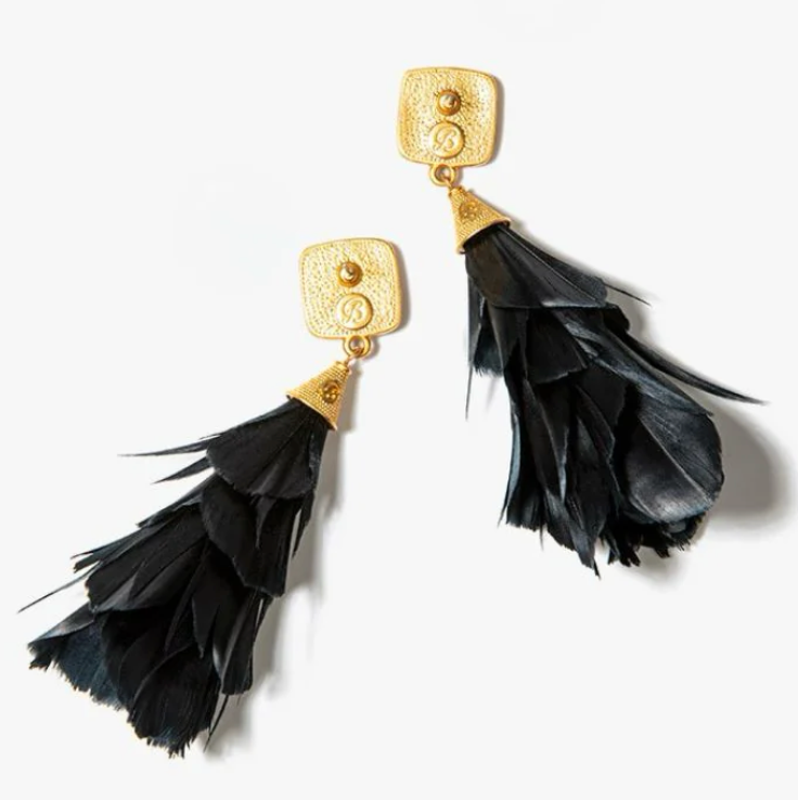 Parades Statement Earrings-Stingray Inlaid