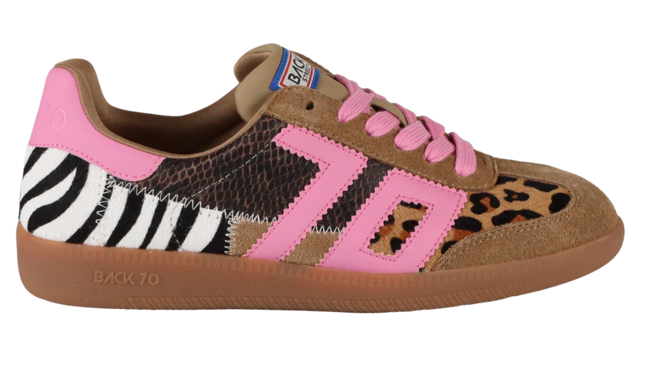 Squid in Leopard Zebra Fuxia Sneakers