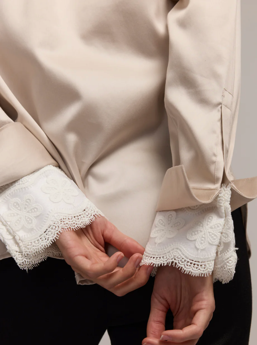 Margot Long Sleeve Satin Shirt