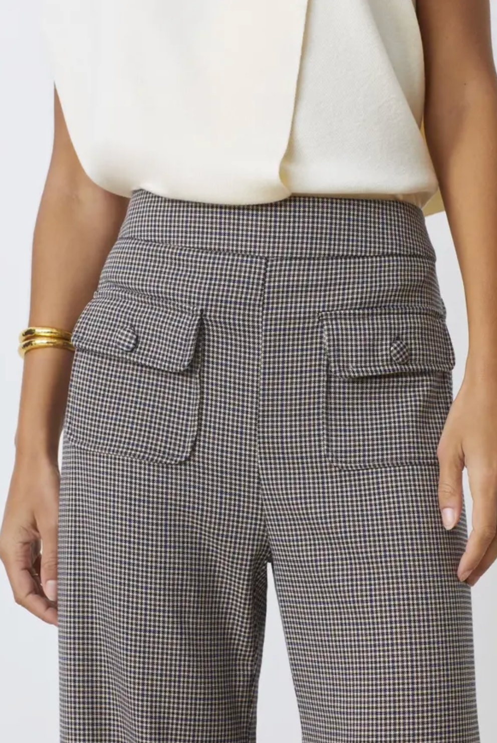 John Flared Checked Trousers