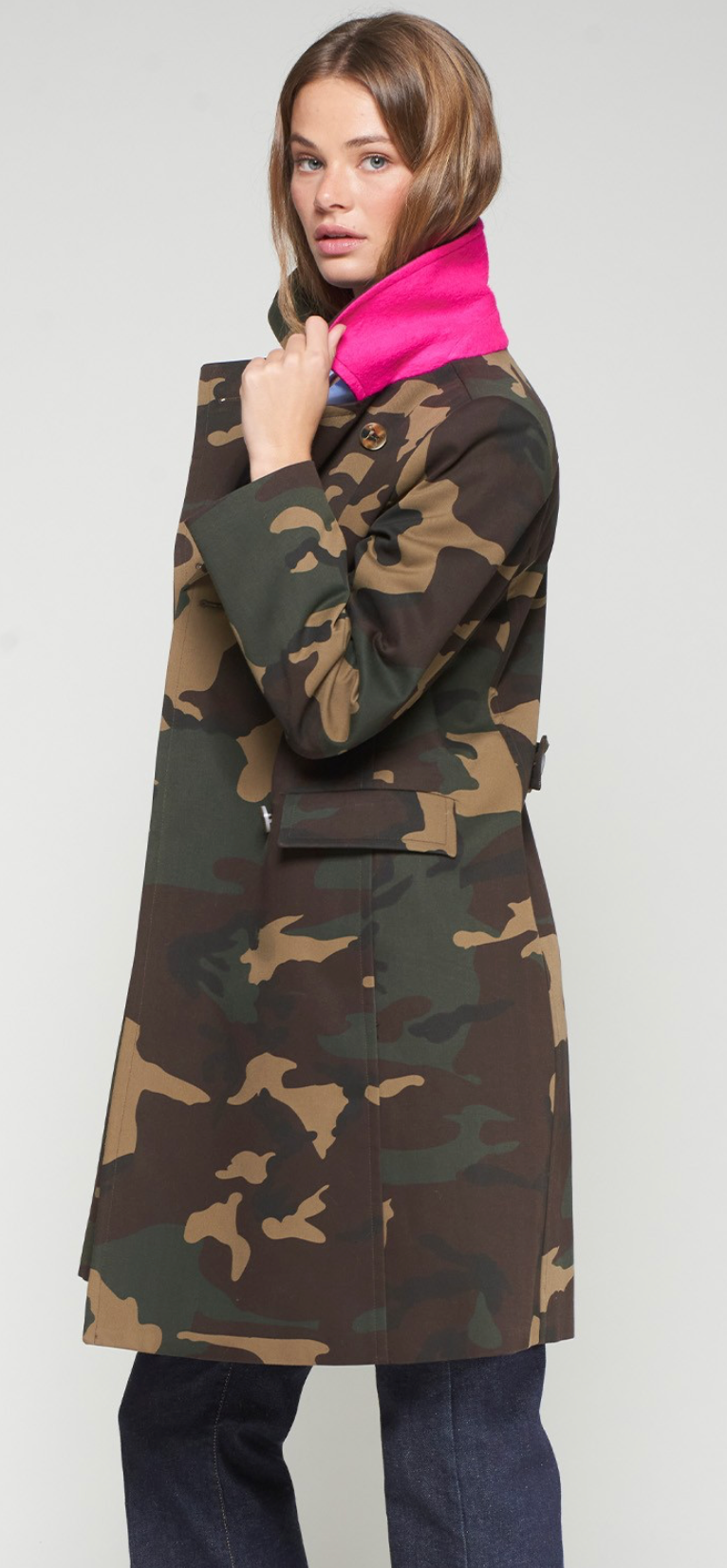 Camouflage Trench Coat