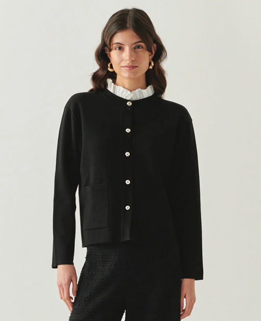 Kamilah Removable Collar Crew Neck Cardigan