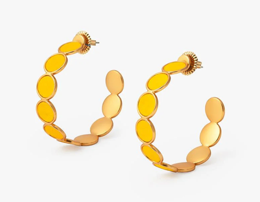 Behring Point Hoop Earring