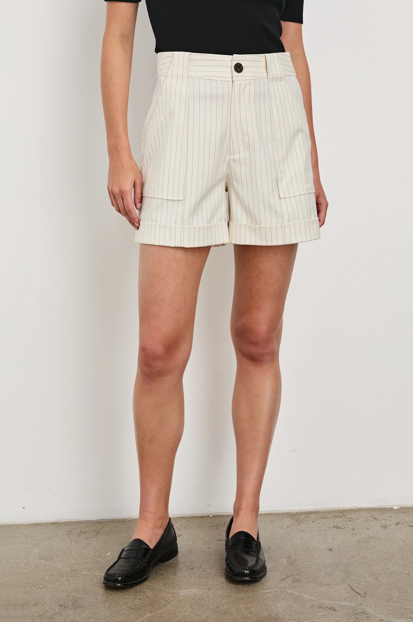 Rails Maryam Birch Pinstriped Shorts