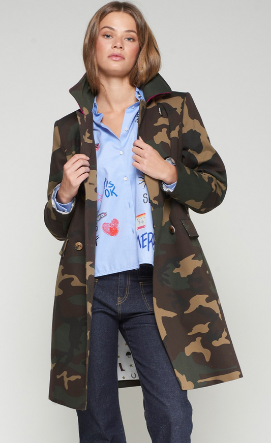 Camouflage Trench Coat