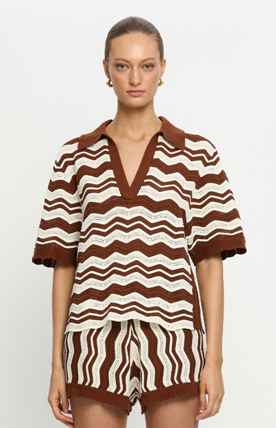 Sarah Knit Polo Top