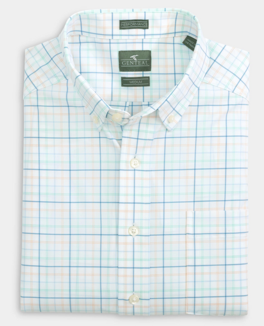 Hollows Performance Sport Shirt in Nantucket Breeze Plaid