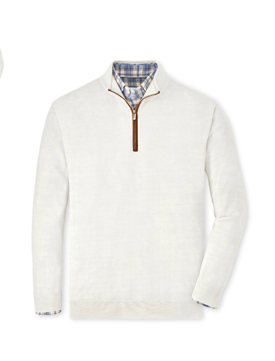 Peter Millar- Suede Trim 1/4 Zip