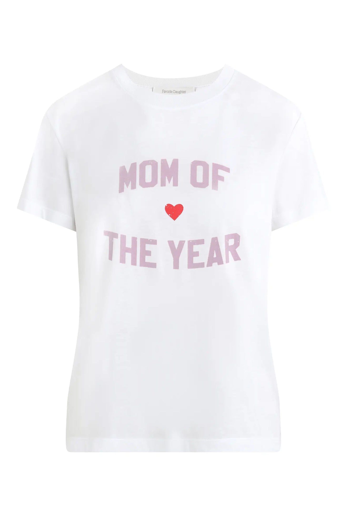 Mom of The Year Graphic T-Shirt in White with Wisteria